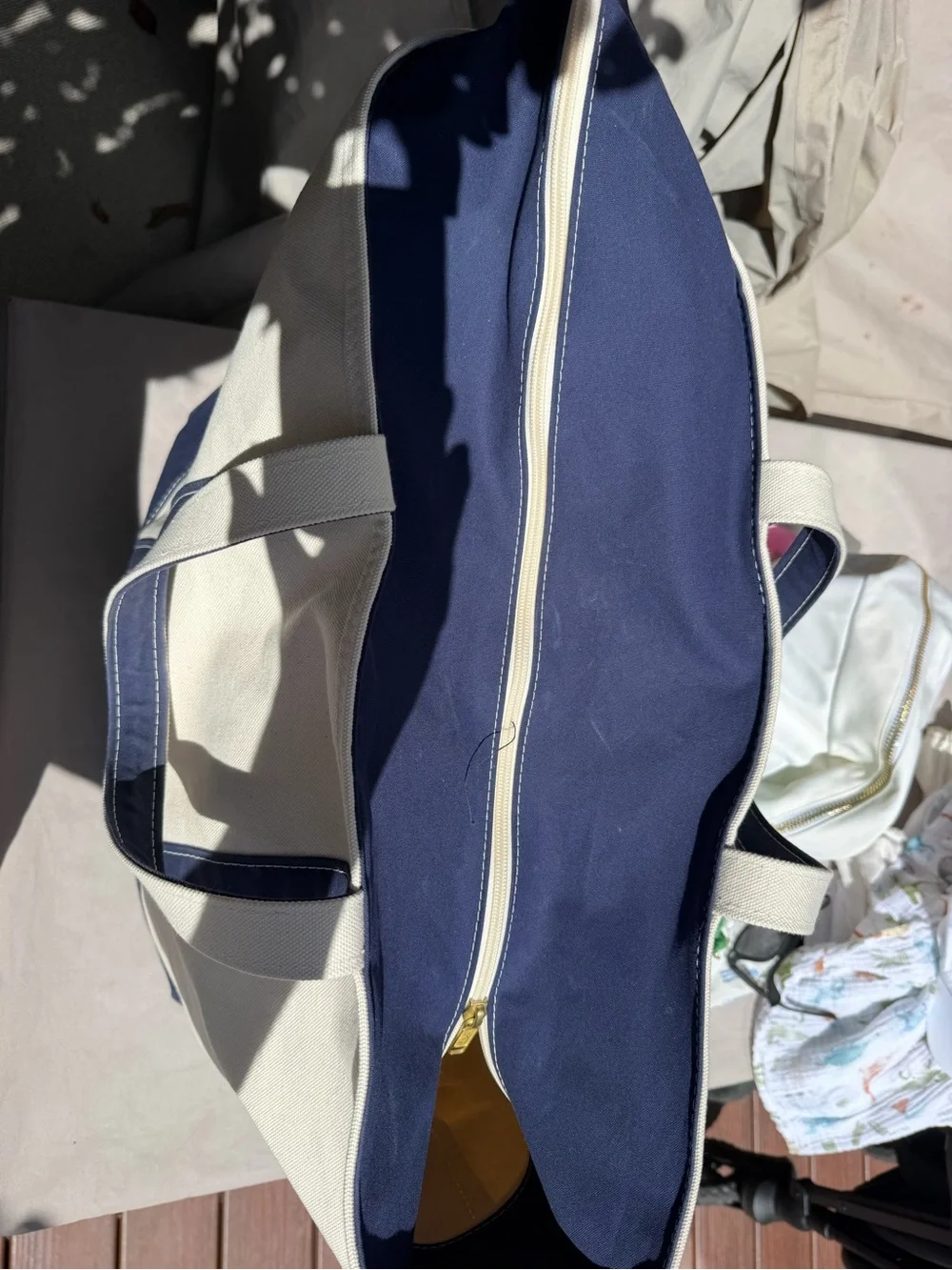 LL Bean XL tote with regular handles